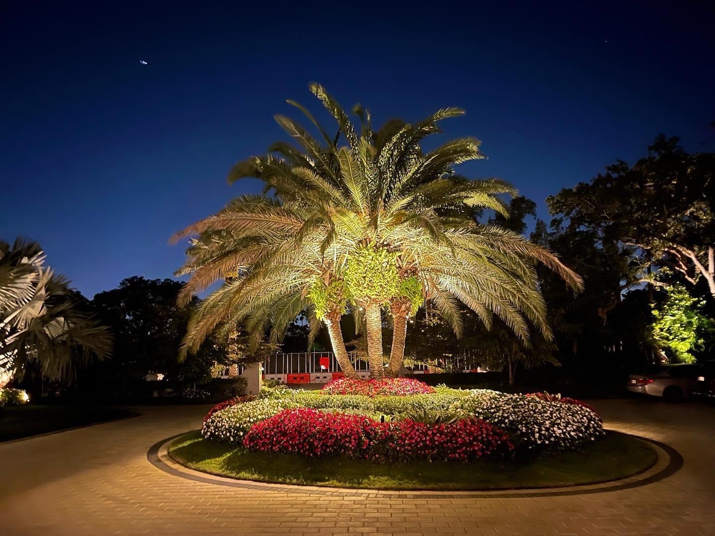Naples estate lighting — evening landscape and hardscape illumination