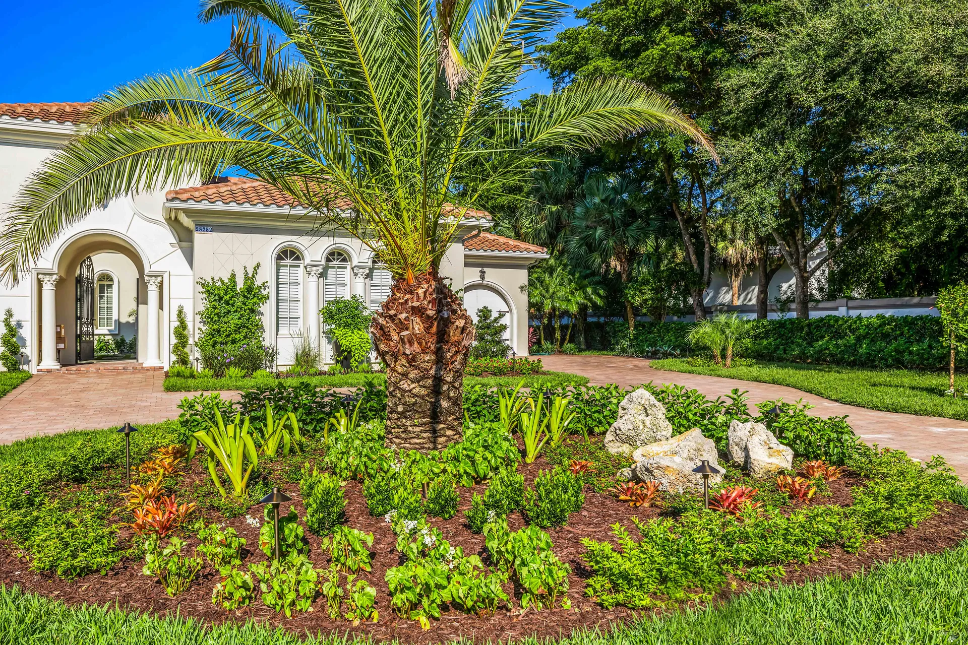 Mediterra estate hardscape — professional photography, Naples FL luxury outdoor build